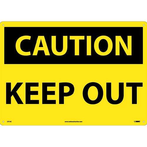 Large Format Caution Keep Out Sign (C41AC)
