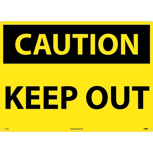 Large Format Caution Keep Out Sign (C41AD)