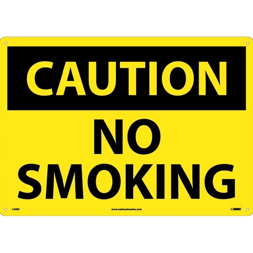 Large Format Caution No Smoking Sign (C49RC)
