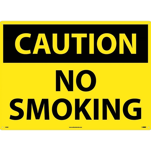 Large Format Caution No Smoking Sign (C49RD)