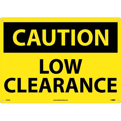 Large Format Caution Low Clearance Sign (C552AC)