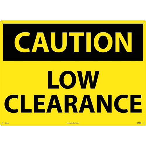 Large Format Caution Low Clearance Sign (C552AD)