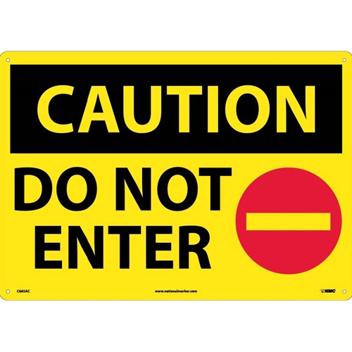 Large Format Caution Do Not Enter Sign (C665AC)