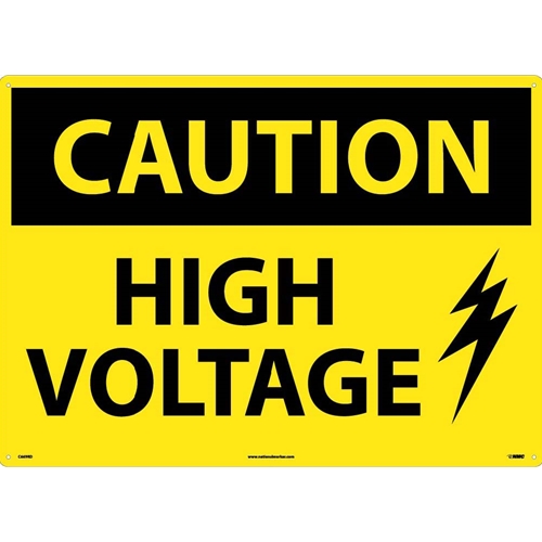 Large Format Caution High Voltage Sign (C669RD)