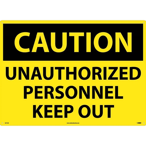 Large Format Caution Unauthorized Personnel Sign (C671AD)