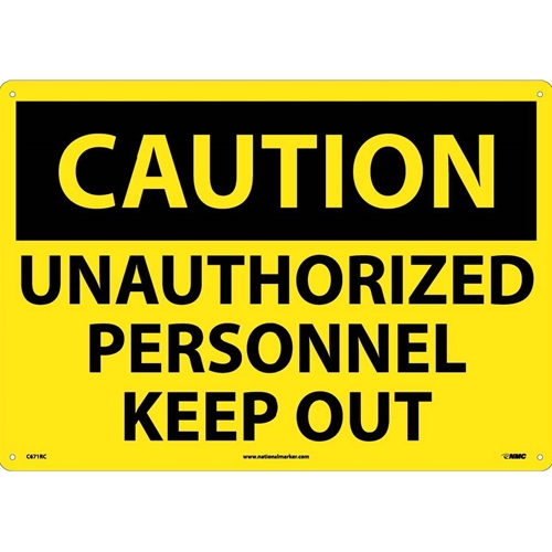 Large Format Caution Unauthorized Personnel Sign (C671RC)