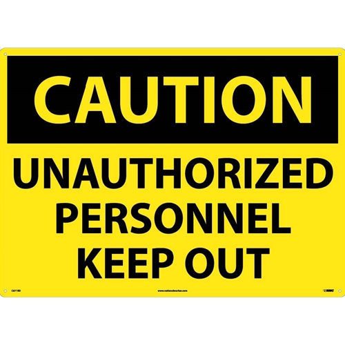 Large Format Caution Unauthorized Personnel Sign (C671RD)