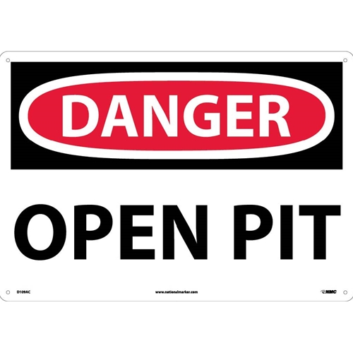 Large Format Danger Open Pit Sign (D109AC)
