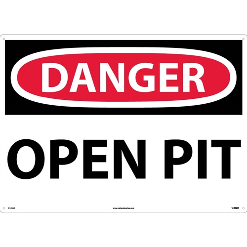 Large Format Danger Open Pit Sign (D109AD)