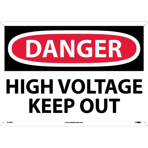 Large Format Danger High Voltage Keep Out Sign (D139AC)