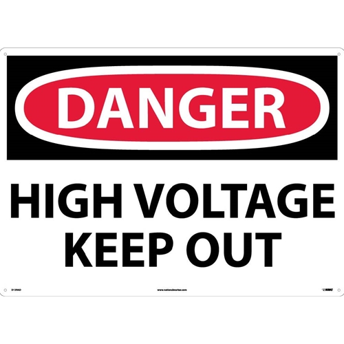 Large Format Danger High Voltage Keep Out Sign (D139AD)