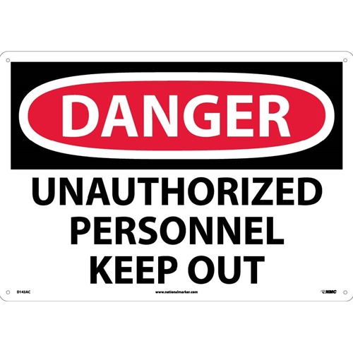 Large Format Danger Unauthorized Personnel Keep Out Sign (D143AC)