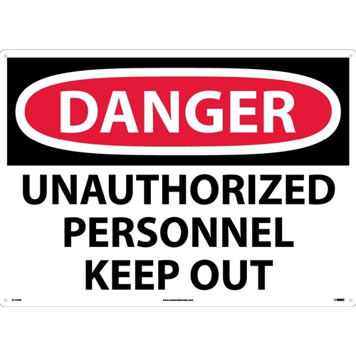 Large Format Danger Unauthorized Personnel Keep Out Sign (D143RD)