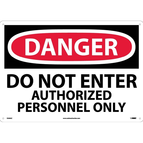 Large Format Do Not Enter Authorized Personnel Only Sign (D200AC)