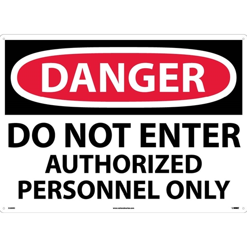 Large Format Do Not Enter Authorized Personnel Only Sign (D200RD)