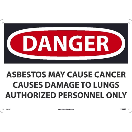 Large Format Danger Asbestos May Cause Cancer Sign (D22AC)