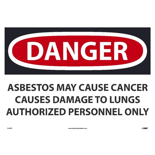 Large Format Danger Asbestos May Cause Cancer Sign (D22PC)