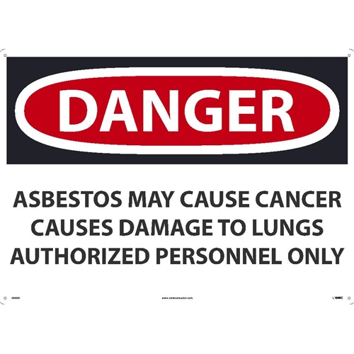 Large Format Danger Asbestos May Cause Cancer Sign (D22RD)