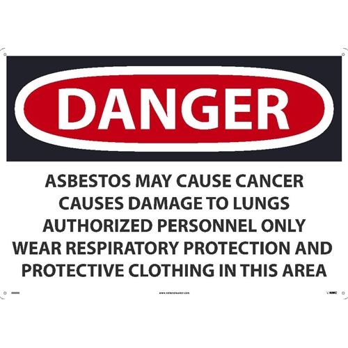 Large Format Danger Asbestos May Cause Cancer Sign (D23AD)