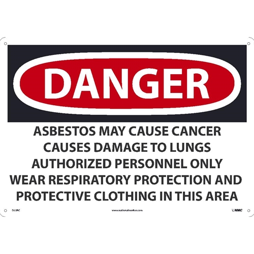 Large Format Danger Asbestos May Cause Cancer Sign (D23RC)