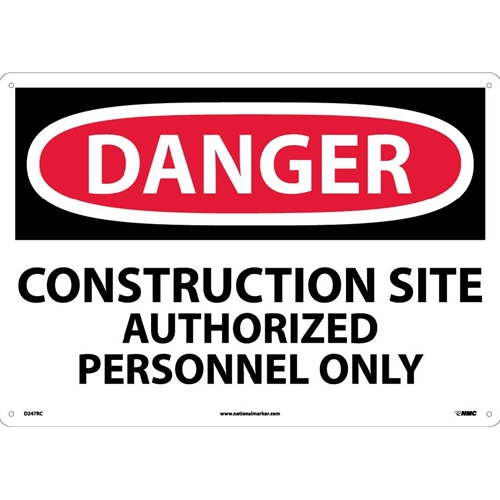 Large Format Danger Construction Site Sign (D247RC)