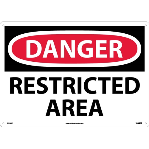 Large Format Danger Restricted Area Sign (D314RC)