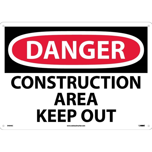 Large Format Danger Construction Area Keep Out Sign (D404AC)