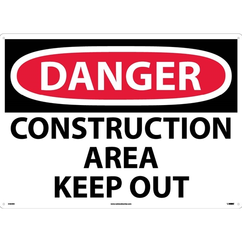 Large Format Danger Construction Area Keep Out Sign (D404RD)