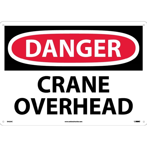Large Format Danger Crane Overhead Sign (D425AC)