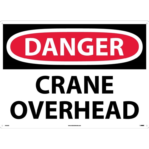 Large Format Danger Crane Overhead Sign (D425AD)