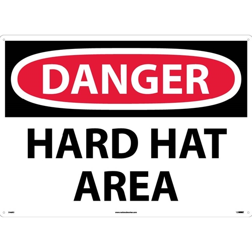 Large Format Danger Hard Hat Area Sign (D46RD)
