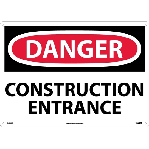 Large Format Danger Construction Entrance Sign (D470AC)