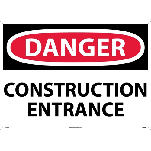 Large Format Danger Construction Entrance Sign (D470AD)