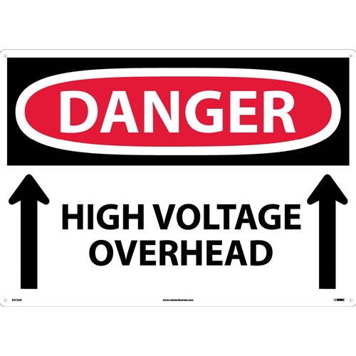 Large Format Danger High Voltage Overhead Sign (D472AD)