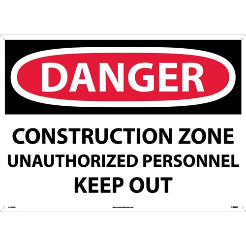 Large Format Danger Construction Zone Sign (D493RD)
