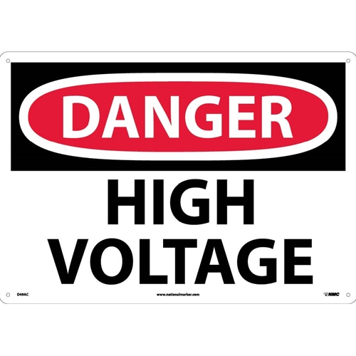 Large Format Danger High Voltage Sign (D49AC)