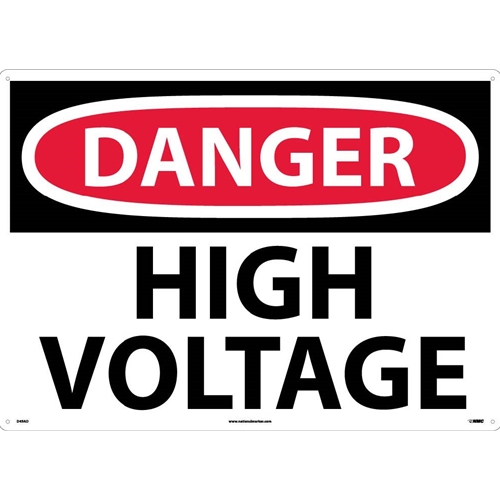 Large Format Danger High Voltage Sign (D49AD)