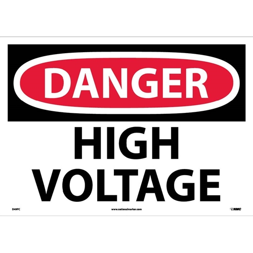 Large Format Danger High Voltage Sign (D49PC)