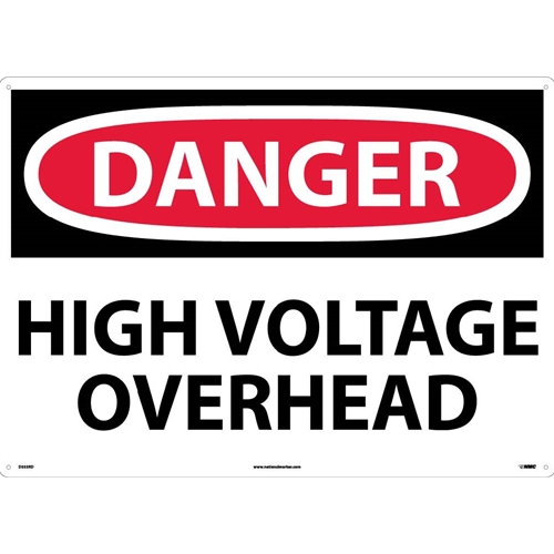 Large Format Danger High Voltage Overhead Sign (D553RD)