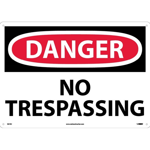 Large Format Danger No Trespassing Sign (D81RC)
