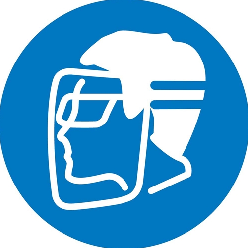 Wear Faceshield And Eye Protection Iso Label (ISO205AP)