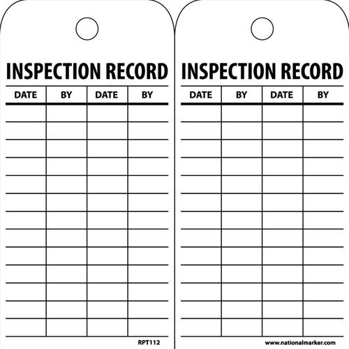 Inspection Record Tag (RPT112)