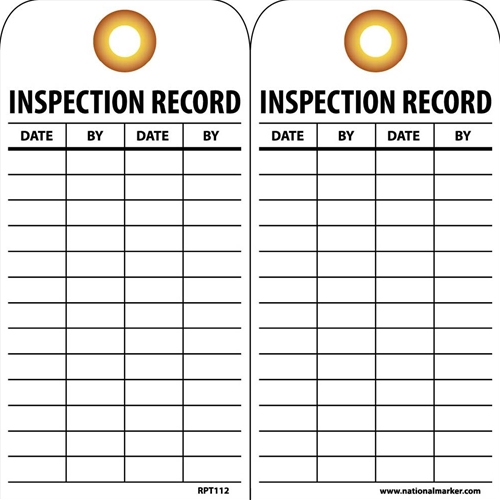 Inspection Record Tag (RPT112G)