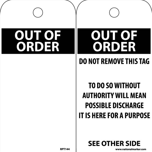 Out Of Order Tag (RPT144)