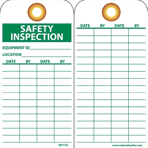 Safety Inspection Equipment Id Tag (RPT170G)