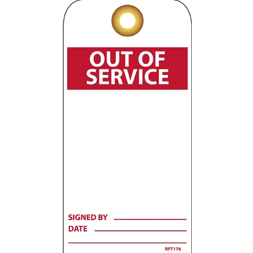Out Of Service Tag (RPT176G)