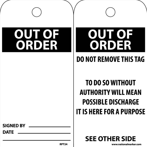 Out Of Order Tag (RPT24)