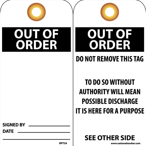 Out Of Order Tag (RPT24G)