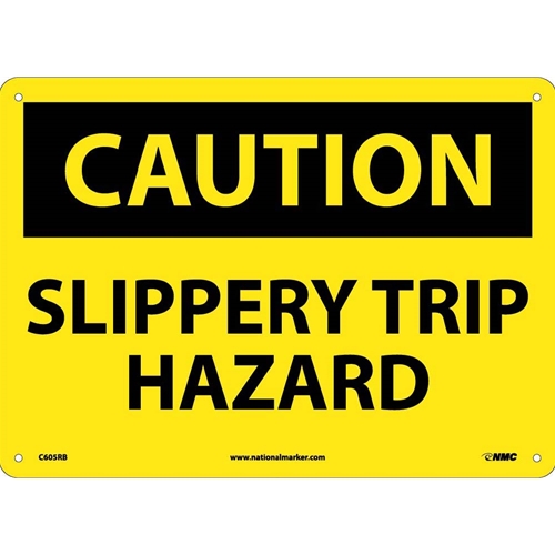 Caution Slippery Trip Hazard Sign (C605RB)