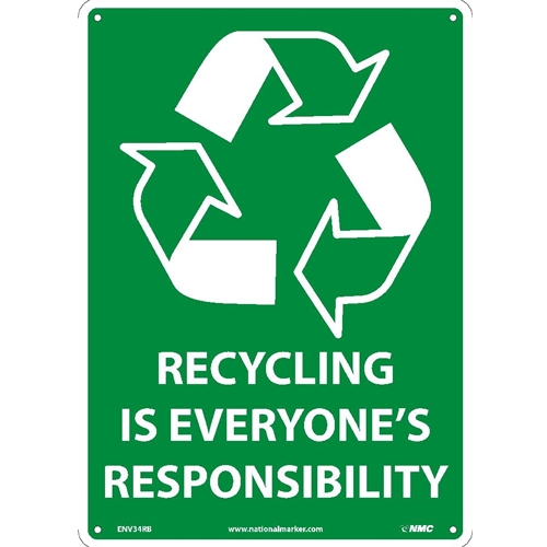 Recycling Is Everyone'S Responsibility Sign (ENV34RB)